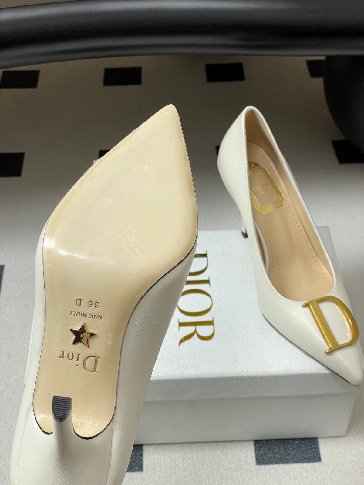 CD 26 High-Heeled 85 Pumps White Cowhide 593592
