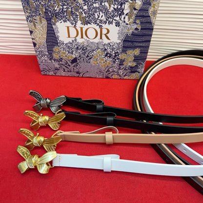 Dior 2026 Bow Belt 1.5cm Smooth Calfskin