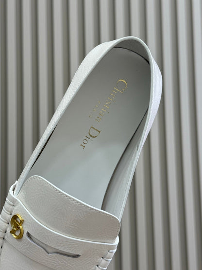 CD Time Loafer White Glossy Calfskin 561785