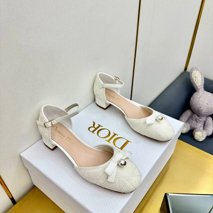 CD Ballet Slingback Pump 50MM In White Quilted Calfskin 111030