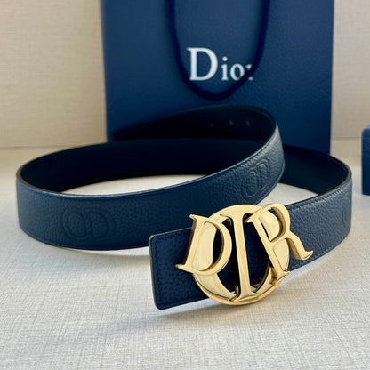 Dior 2026 Icon CD Buckle Belt 35mm Cowhide