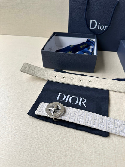 Dior 2026 Stone Island Oblique Belt 35mm Canvas Leather