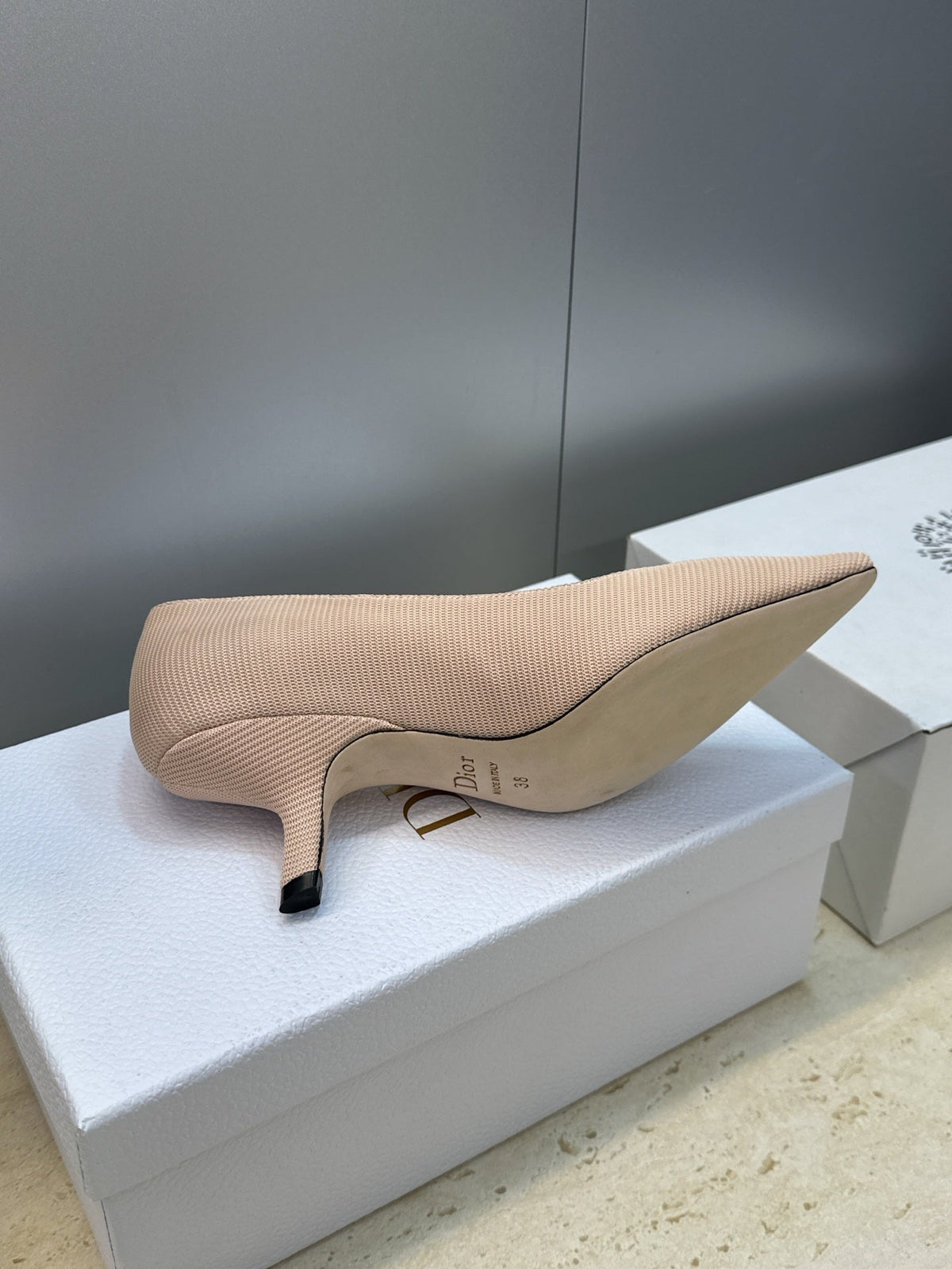 CD J'Adior Pump 6.5cm Beige Technical Fabric 633062