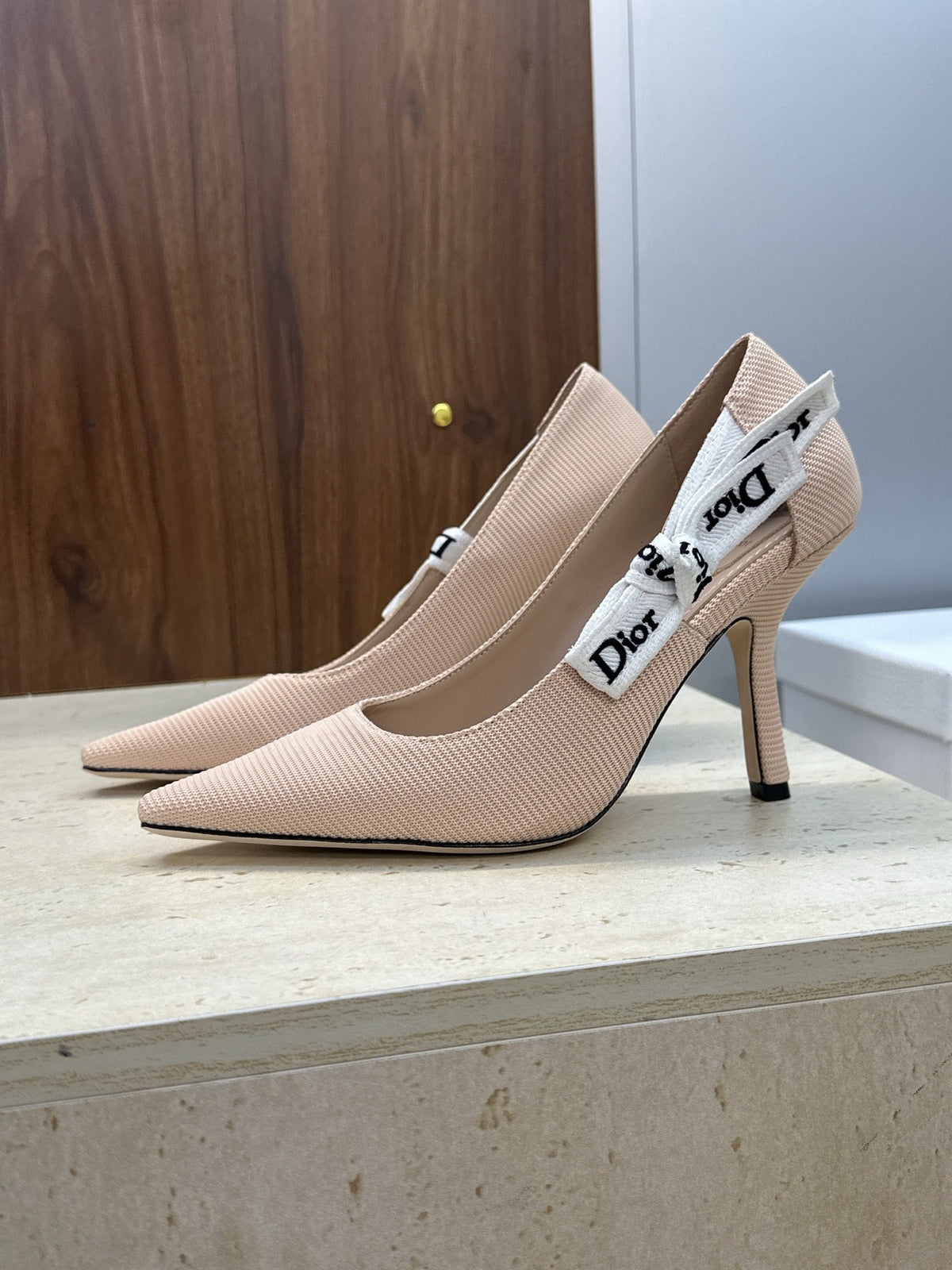 CD J'Adior Pump 9.5cm Beige Technical Fabric 633063