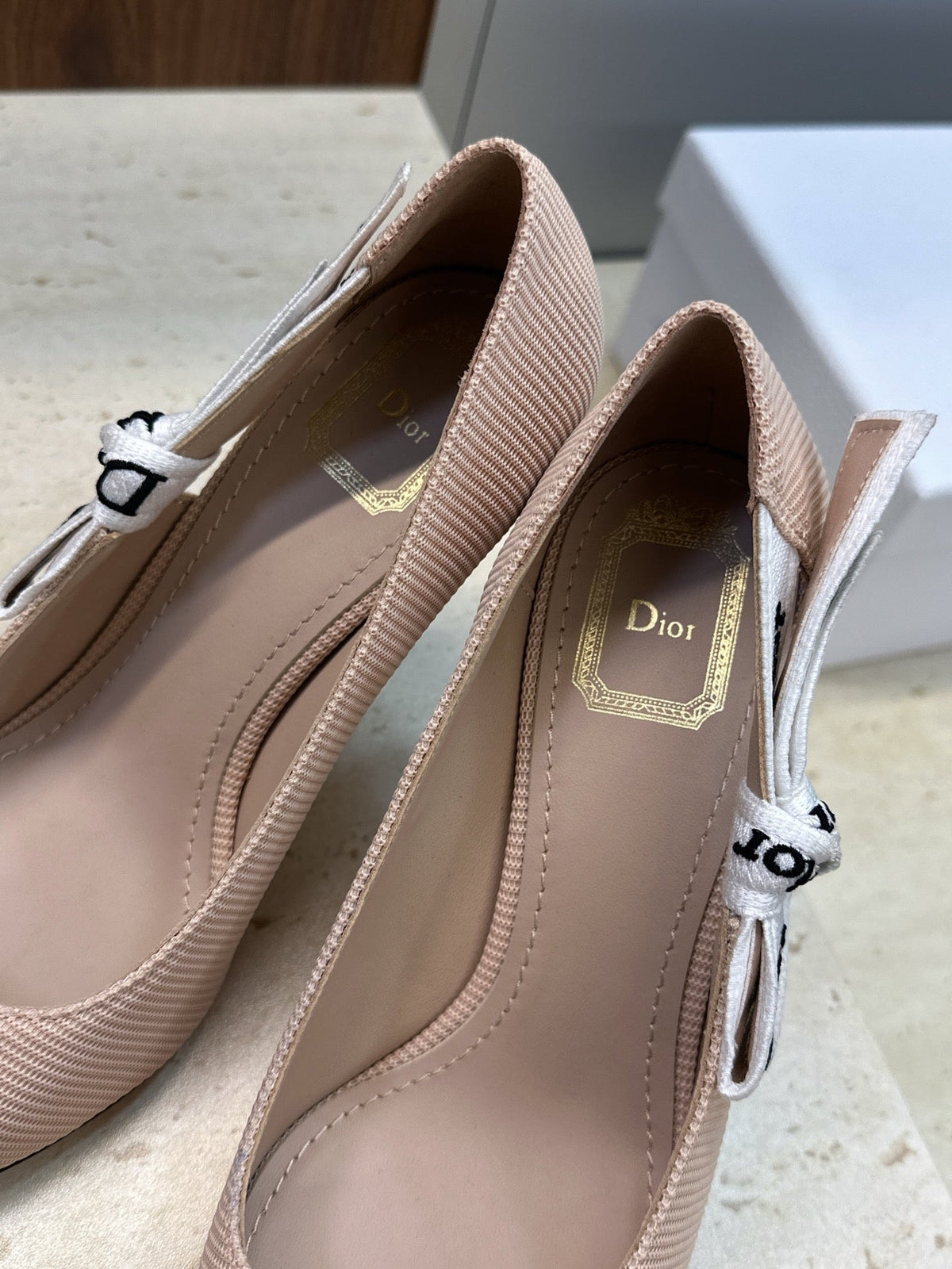 CD J'Adior Pump 9.5cm Beige Technical Fabric 633063