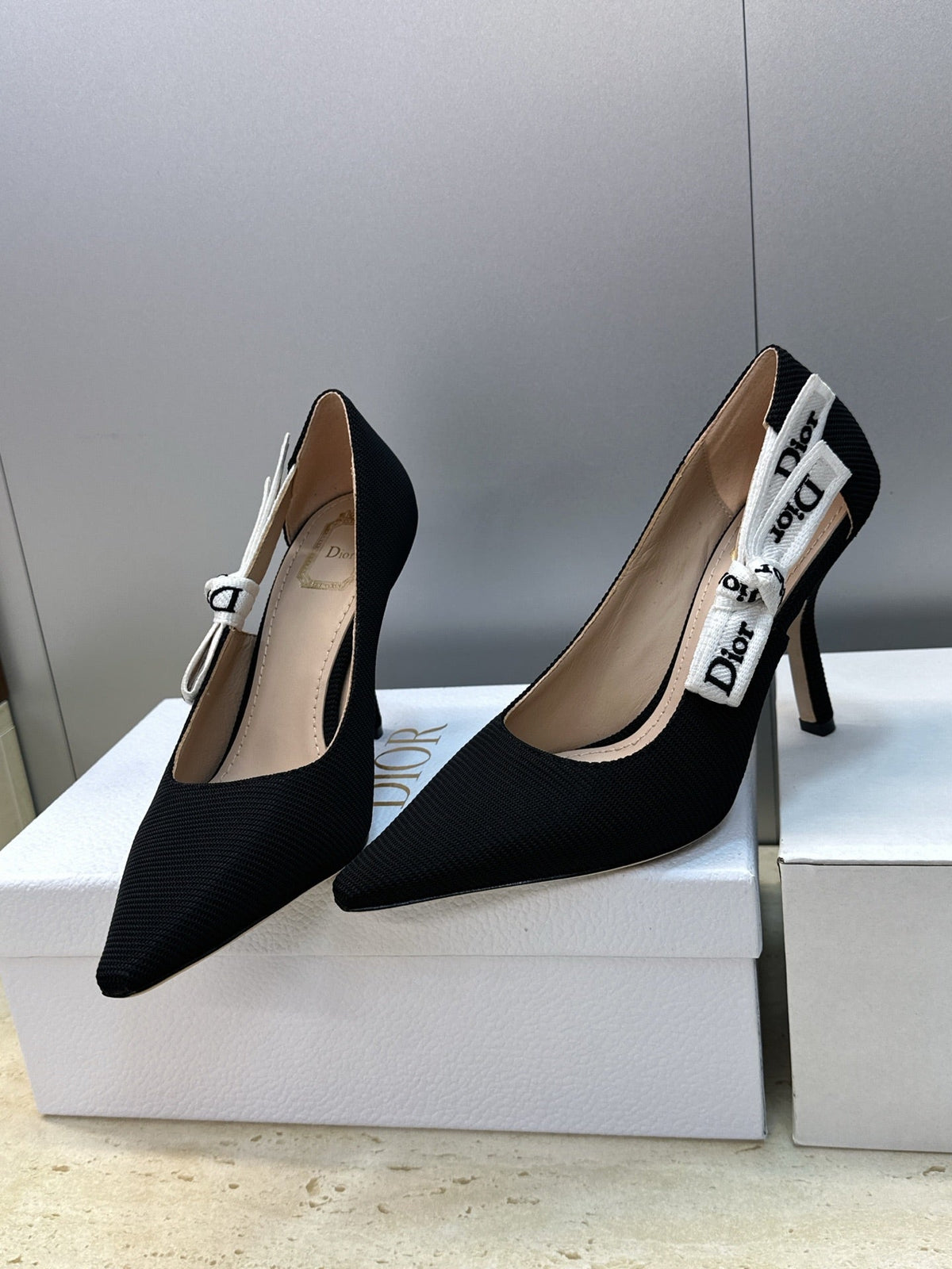 CD J'Adior Pump 9.5cm Black Technical Fabric