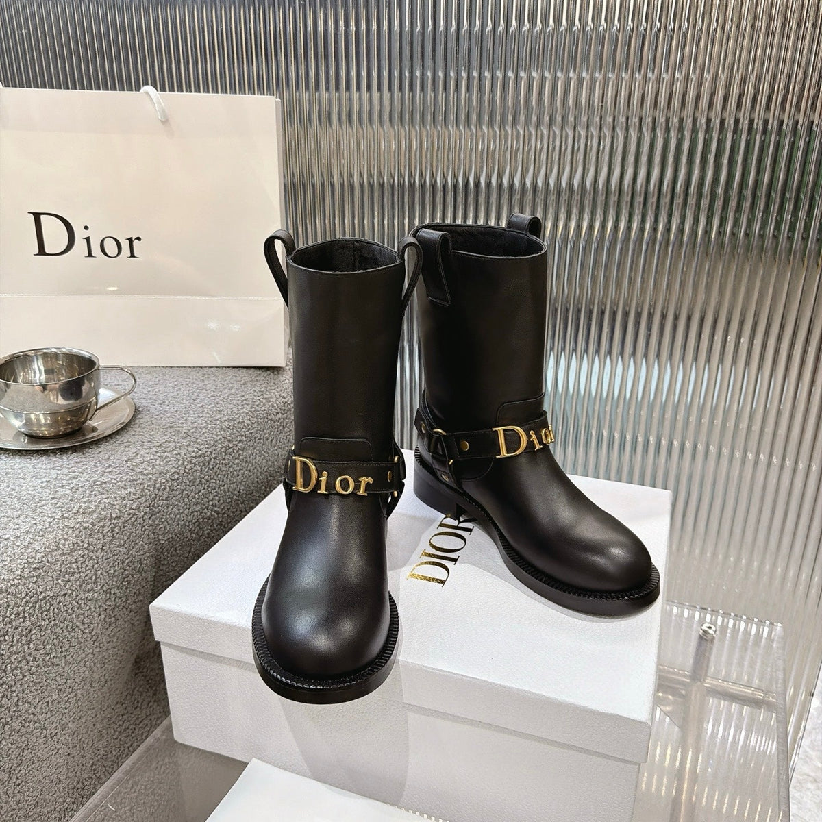 CD 26s Bolt Ankle Boot Black Calfskin 924109