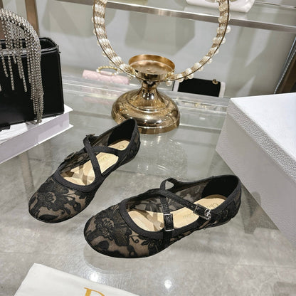 CD Very Ballet Flat Black Lace 679839