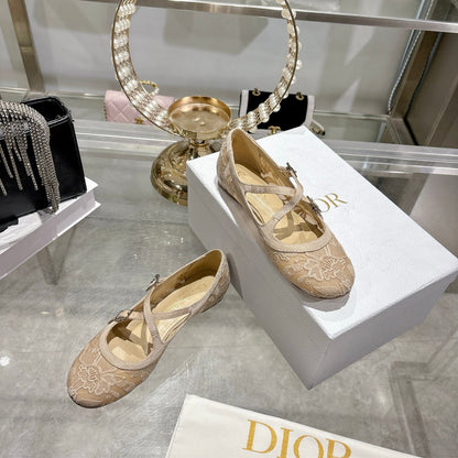 CD Very Ballet Flat Beige Lace 679840