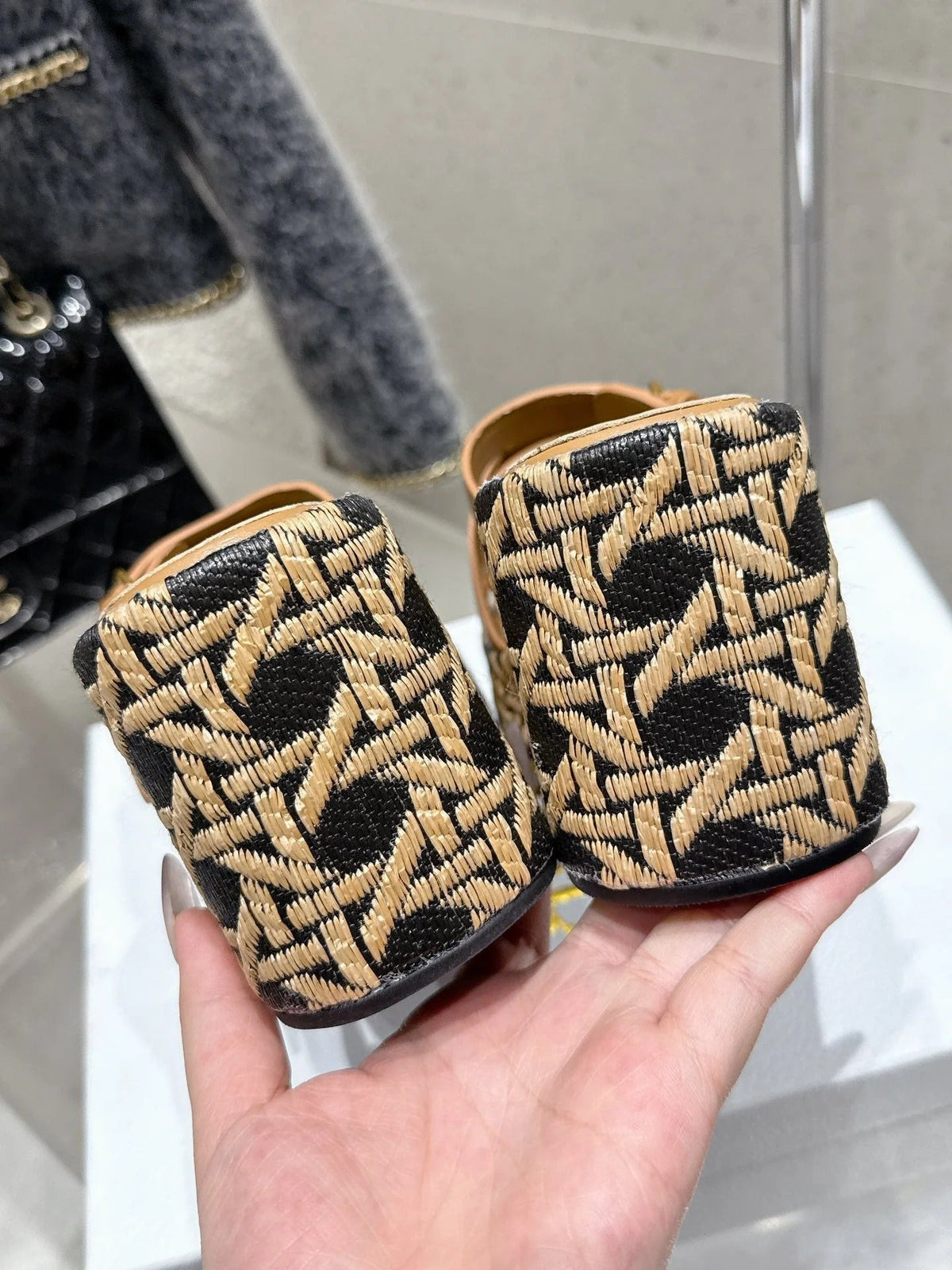 CD 26s Platform Sandal 65 Brown Black Monogram Leather 636348