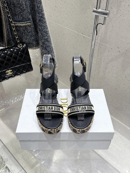 CD 26s Platform Sandal 70 Black Cowhide 636361