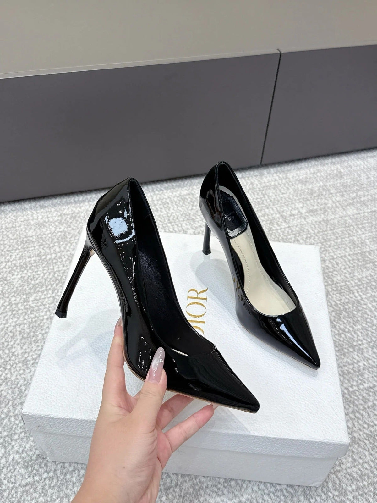 CD 26s High Heels Pump 105 Black Patent Leather 661481