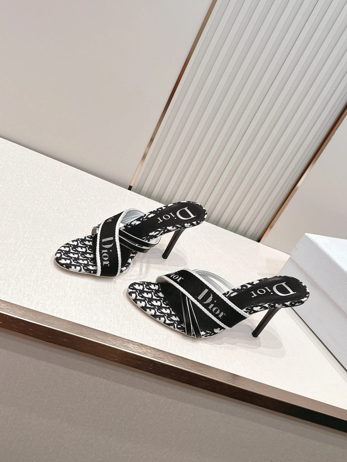 CD 2026 Monogram Sandal 85mm Canvas Leather 844325