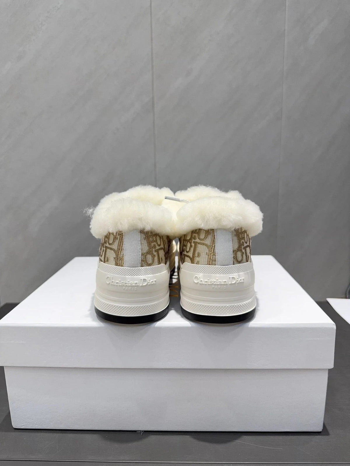 CD 26 Classic Sneaker White Gold Fabric Wool Jacquard 614453