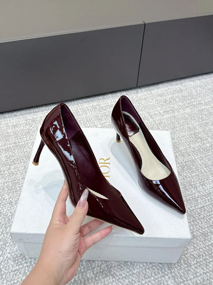 CD 26s High Heels Pump 85 Dark Burgundy Patent Leather 661473