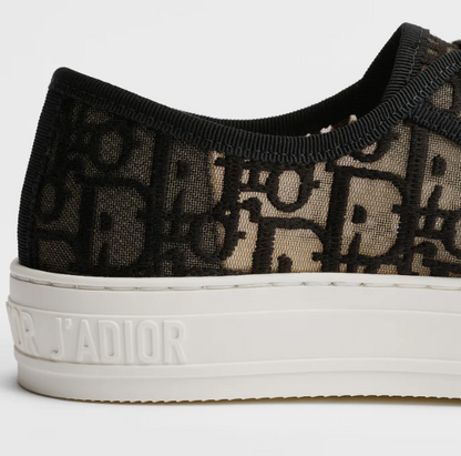 Dior 2026 Oblique Embroidered Black Mesh Leather