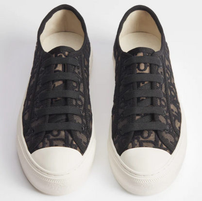 Dior 2026 Oblique Embroidered Black Mesh Leather