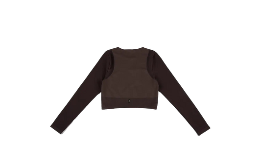 Studio Knit Long-T Crop "Pebble Black" 1WF10263573